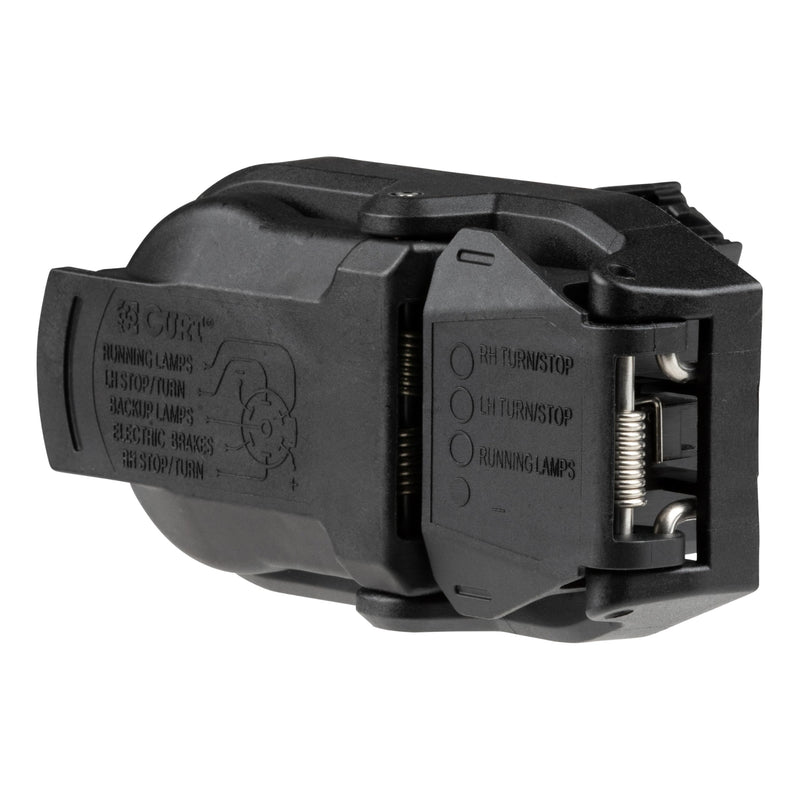 CURT 57015 Dual-Output OEM Replacement Vehicle-Side 7-Pin, 4-Pin Connectors, Plugs into Any USCAR Socket