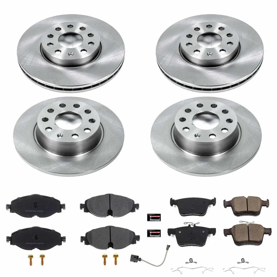 Front & Rear Power Stop KOE7111 Stock Replacement Brake Kit