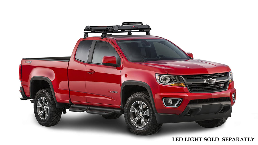 Traveler Black Horse aluminum Roof mounted cargo basket Rack (50"x13"x15") Black Compatible with 2016-2022 Chevrolet Colorado|2018-2021 Nissan Frontier|2019-2023 Ford Ranger-TRRB252