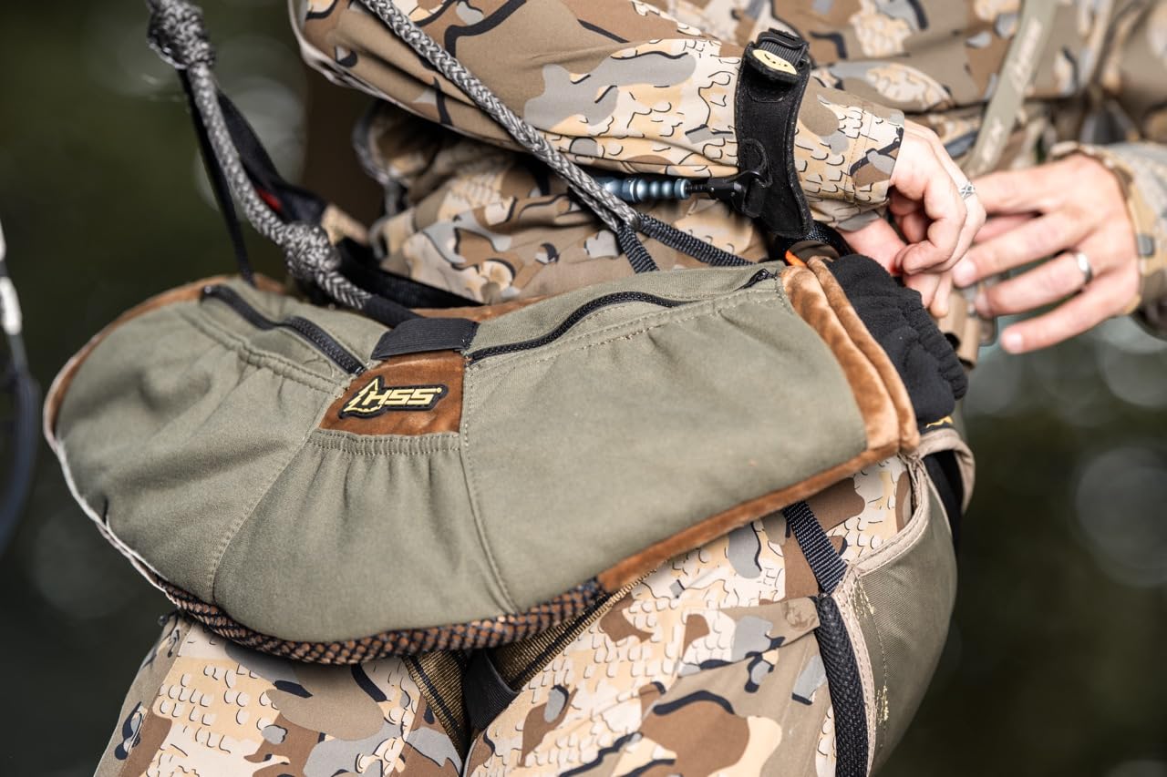 Hunter Safety System Muff Saddle: Essential Cold Weather Gear for Hunting or Fishing - Polar Fleece Hand Warmer with J-Hooks & Storage Pockets - Top Hunting Accessories for Comfort & Protection