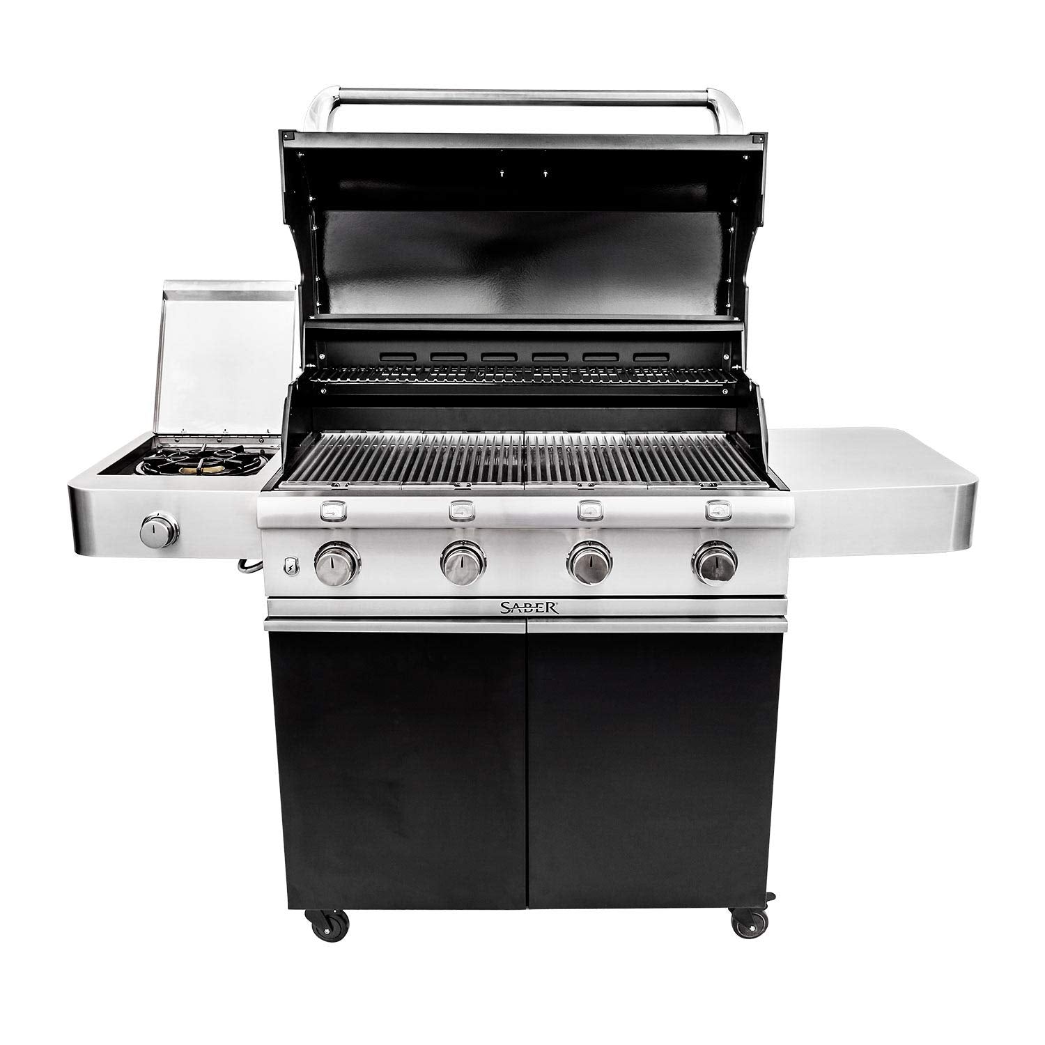 Saber Grills R67CC1117 4-Burner Cast Black Grill Cart