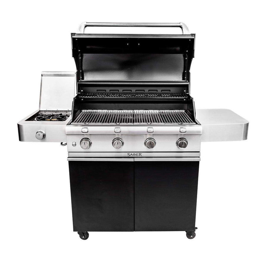 Saber Grills R67CC1117 4-Burner Cast Black Grill Cart