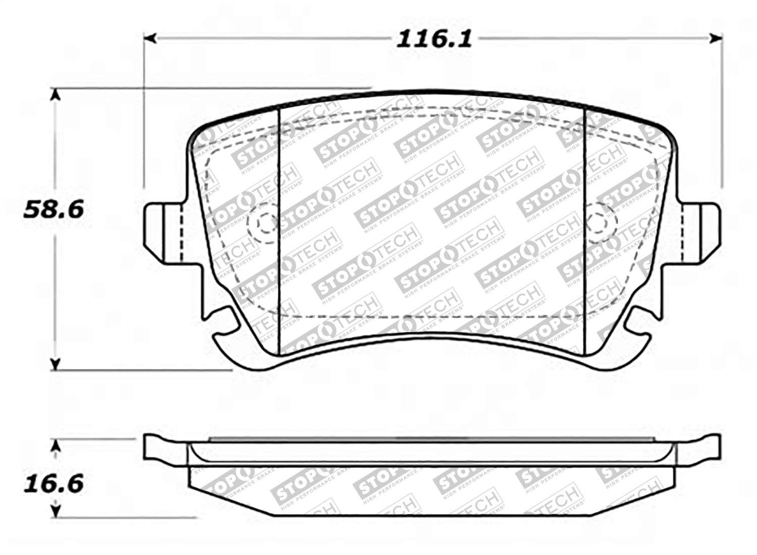Brake Pads StopTech 305.10180 Street Select with Hardware