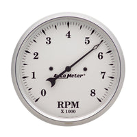 AUTO METER Old TYME 1699 White Street Rod Tachometer,5.000 in.
