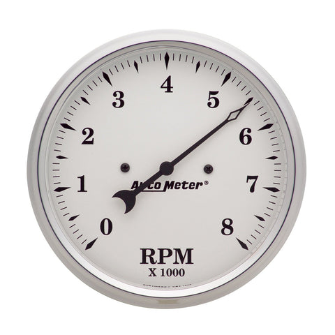 AUTO METER Old TYME 1699 White Street Rod Tachometer,5.000 in.