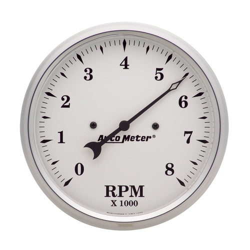 AUTO METER Old TYME 1699 White Street Rod Tachometer,5.000 in.