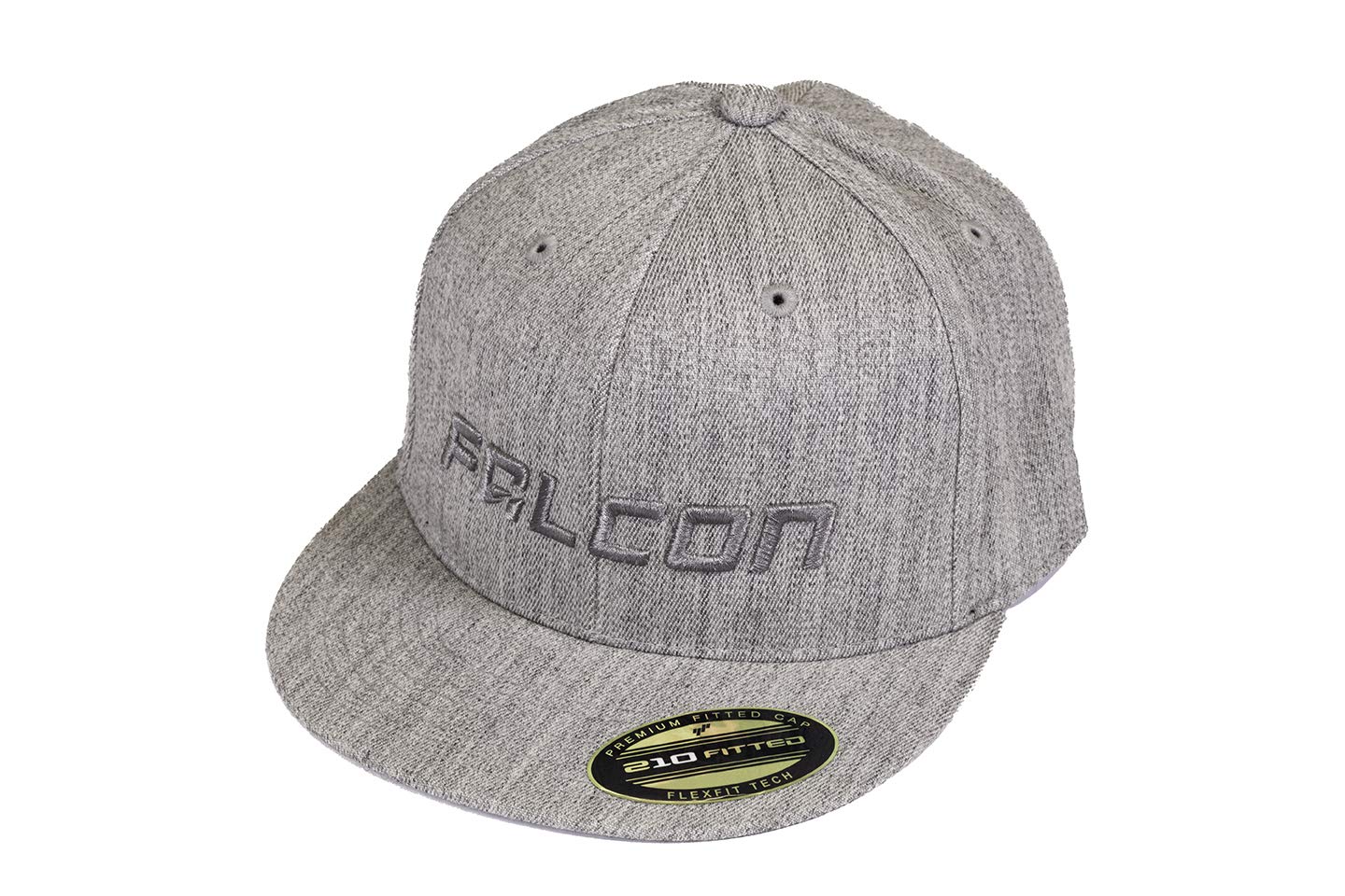 Premium Flexfit Falcon Hat, Flat Visor Heather Gray - Small/Medium