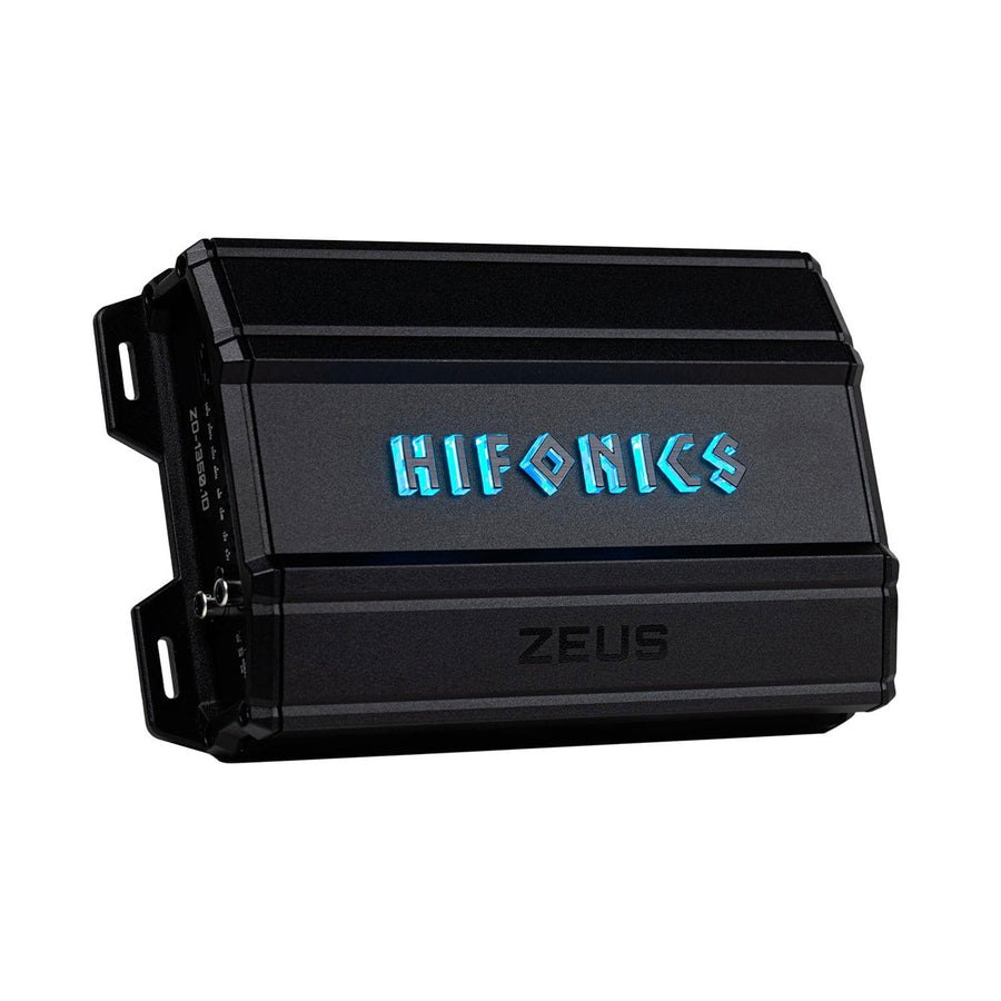 Hifonics Delta Zeus 1,350 Watt Compact Mono Block Nickel Plated Mobile Car Audio Amplifier with Auto Turn On Feature, ZD-1350.1D, Black