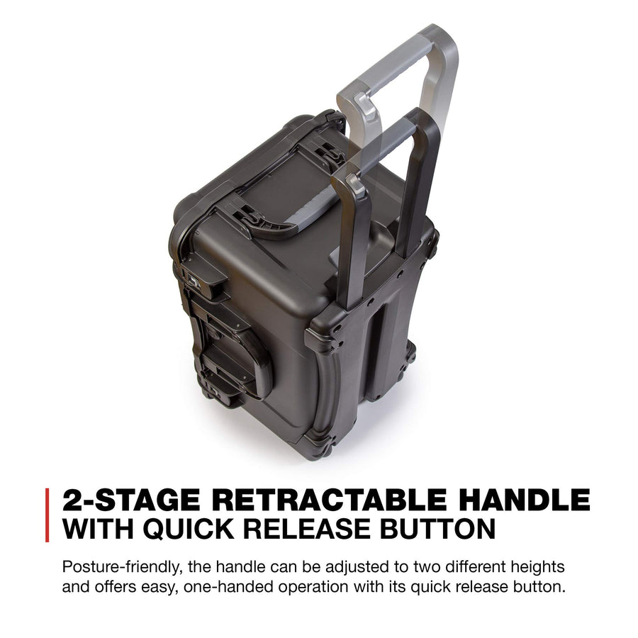 Wheeled Nanuk Series 938 Lightweight NK-7 Resin Waterproof Hard Case with Padded Divider, Black
