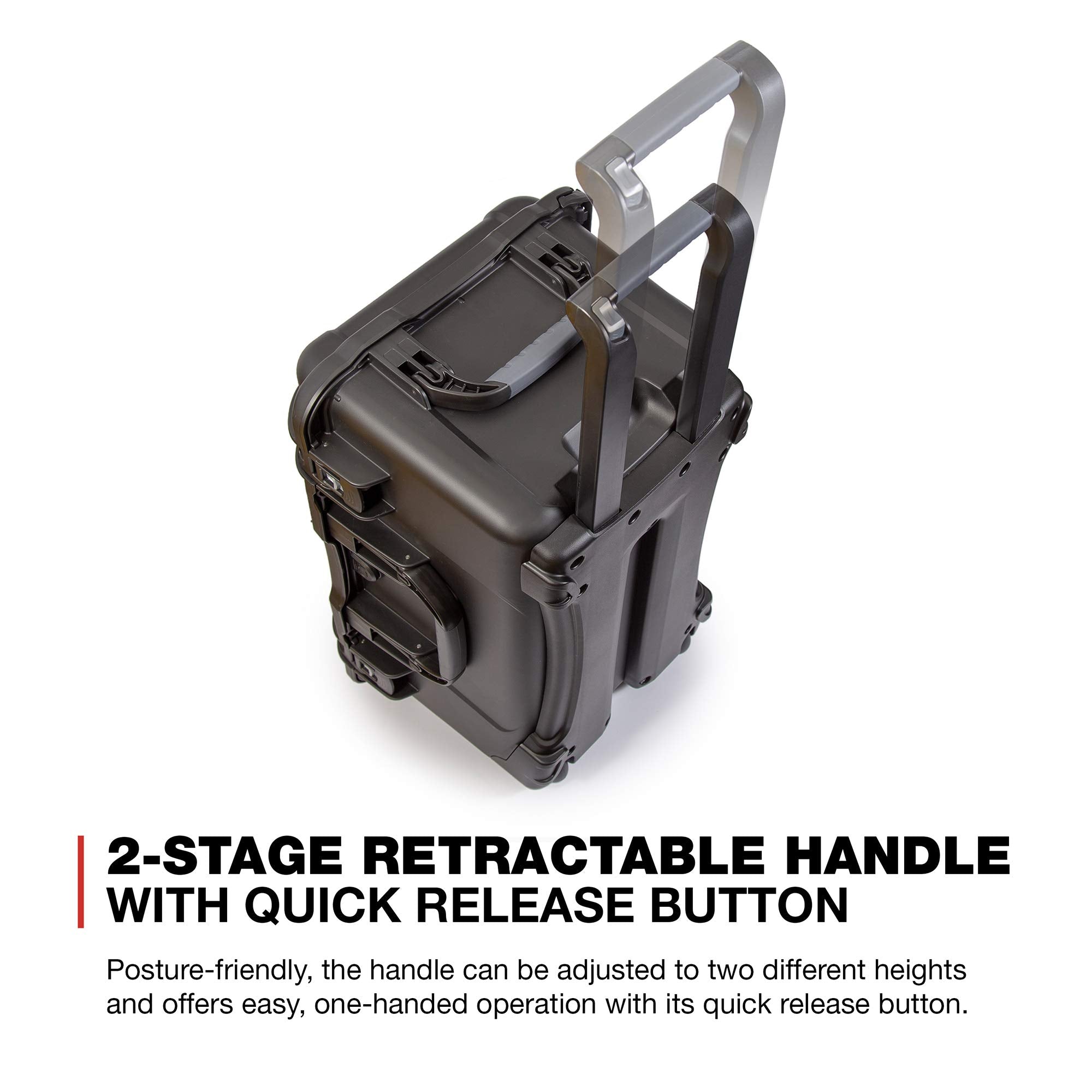 Nanuk 938 Travel Case Protective for 6 Bottles of Wine w/Wheels and Extendable Handle, TSA Approved - Black (938-6BTLS1)