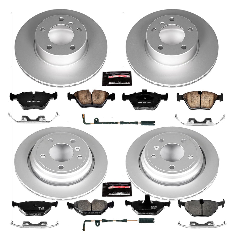 Power Stop Z23 Evolution Geomet Coated Brake Kit Front and Rear For BMW 525i 2001-2003, BMW 528i 1999-2000 [Model Specific]