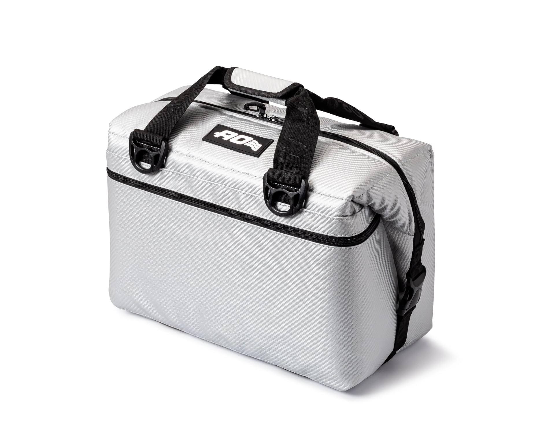 AO Coolers Carbon Expedition Soft Cooler with High-Density Insulation, Silver, 24-Can