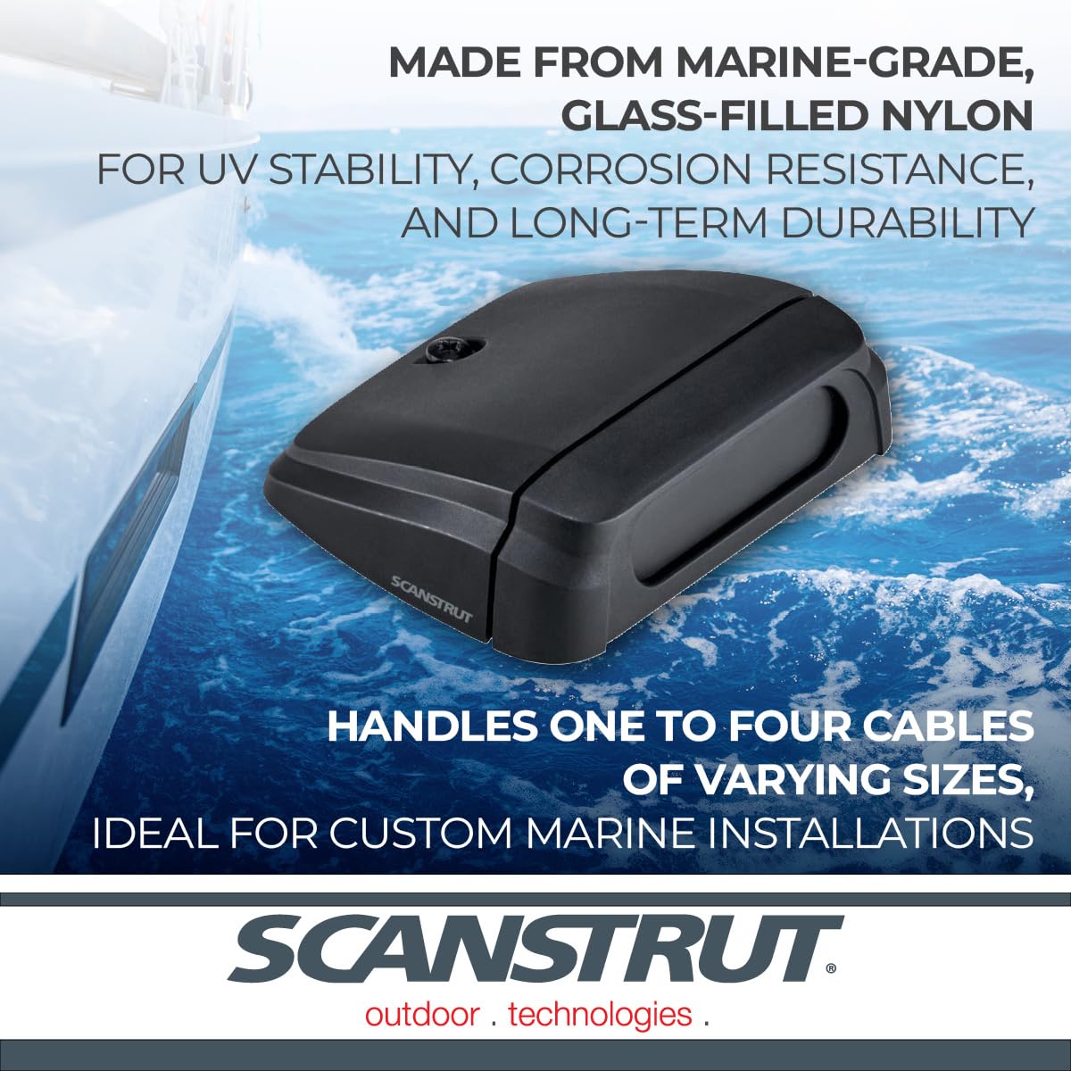 Scanstrut Horizontal DS-H-Multi-BLK Multi Cable Seal – Black