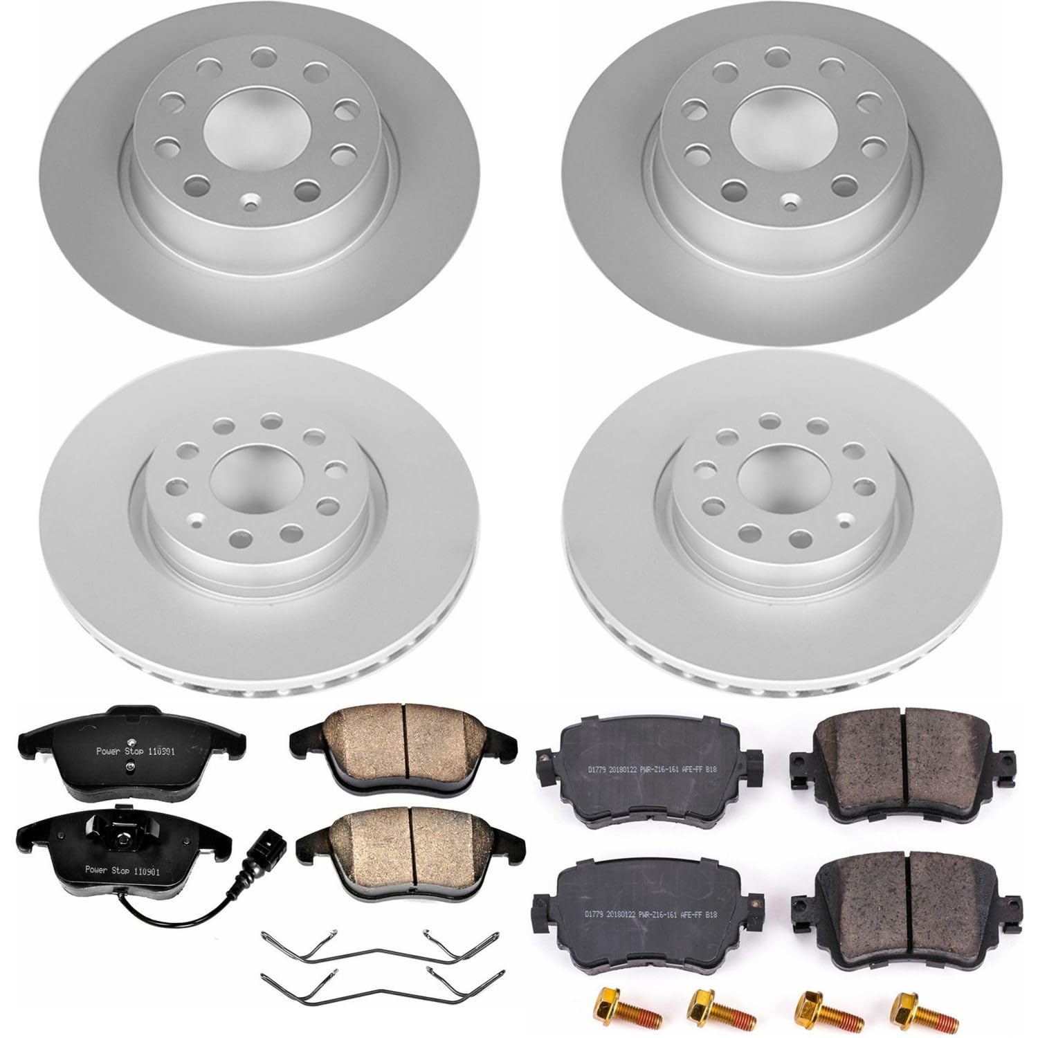 Power Stop Z23 Evolution Geomet Coated Brake Kit Front and Rear For Volkswagen Passat 2015-2020 [Model Specific]
