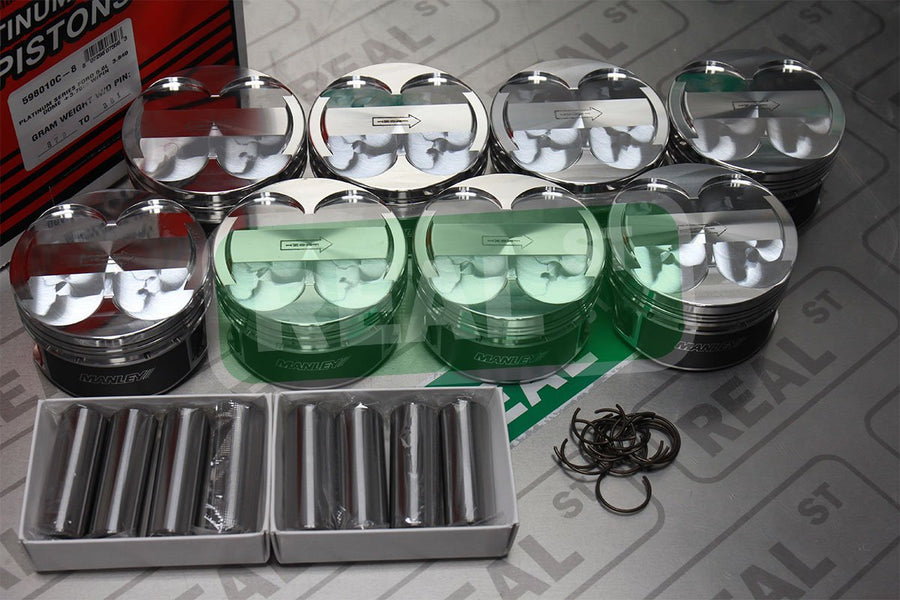 Piston Kit Set Manley 598010C-8 (Ford Coyote 5.0L DOHC 4 Valve 3.640in Bore +3.75cc Dome 11.0 CR), 1 Pack