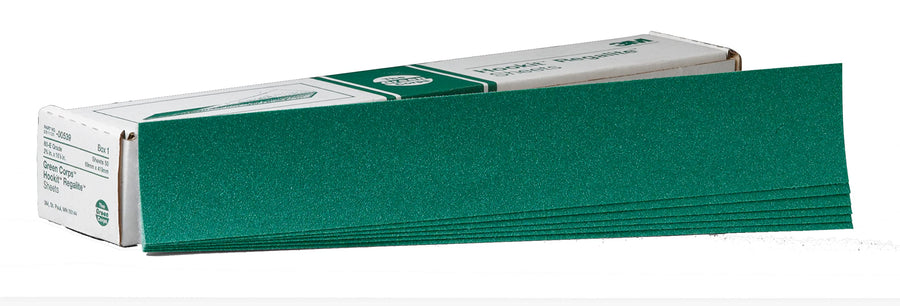 3M Hookit Green Corps Sheet, 00539, 80, 2-3/4 in x 16-1/2 in, 50 Sheets per Carton