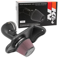 Cold Air Intake System K&N: High-Flow Air-Filter, Increase Performance & Horsepower: Compatible with 2016-2019 CADILLAC ATS, 63-3100