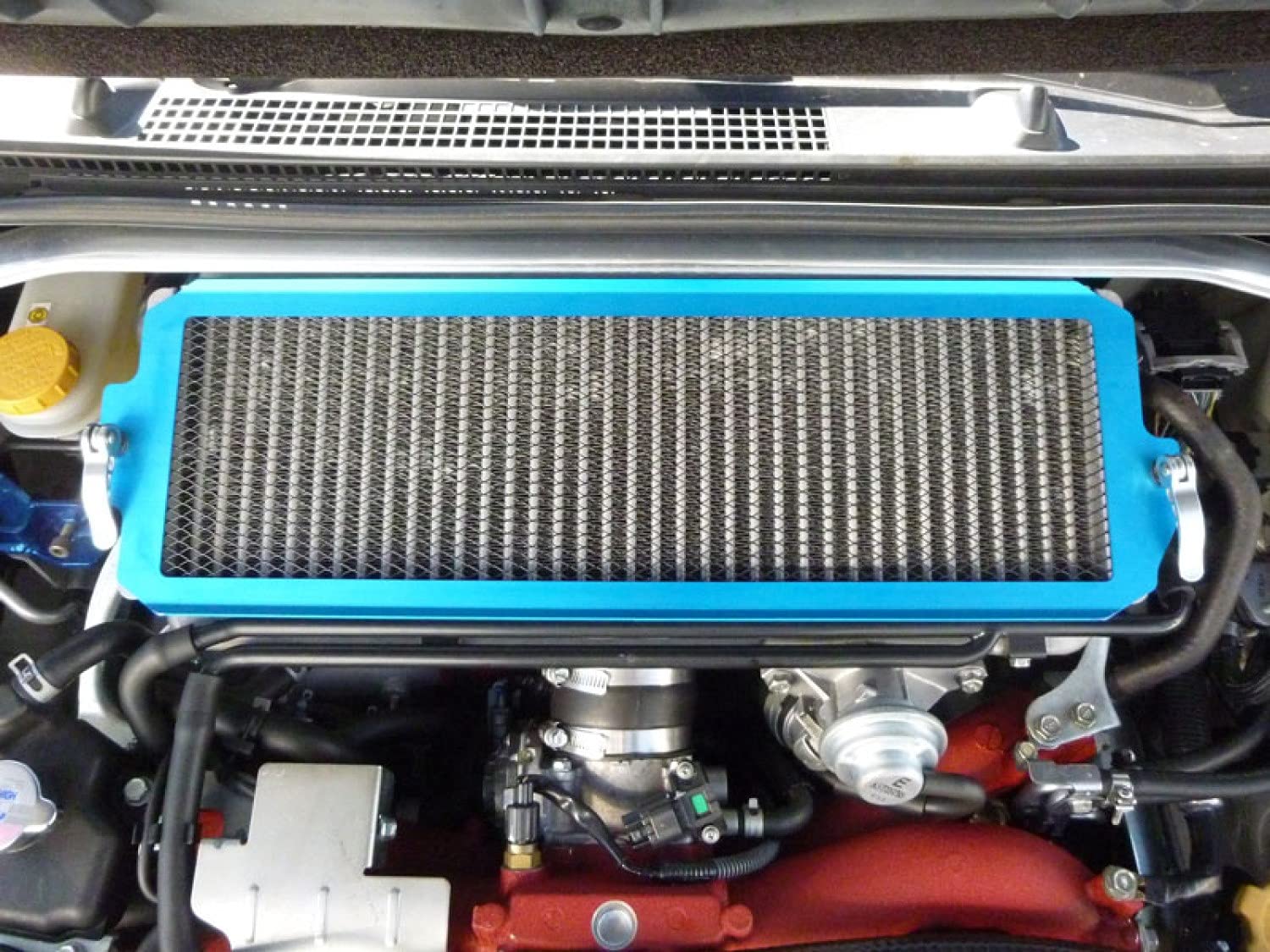 08-17 Impreza (GR/GV/VA) Turbo Intercooler Cusco Grill Kit Blue w/Blk Mesh
