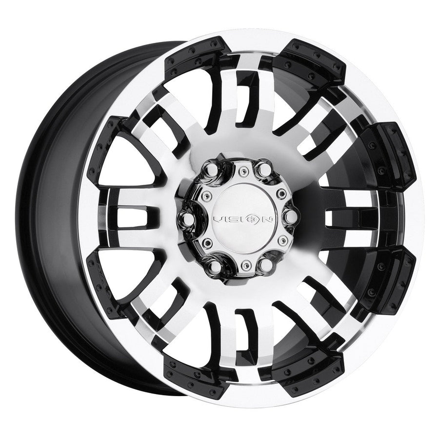 375 warrior - VISION WHEEL - 15 Inch Rim x 7.5 - (5x5) Offset (-12) Wheel Finish - Gloss black machined lip