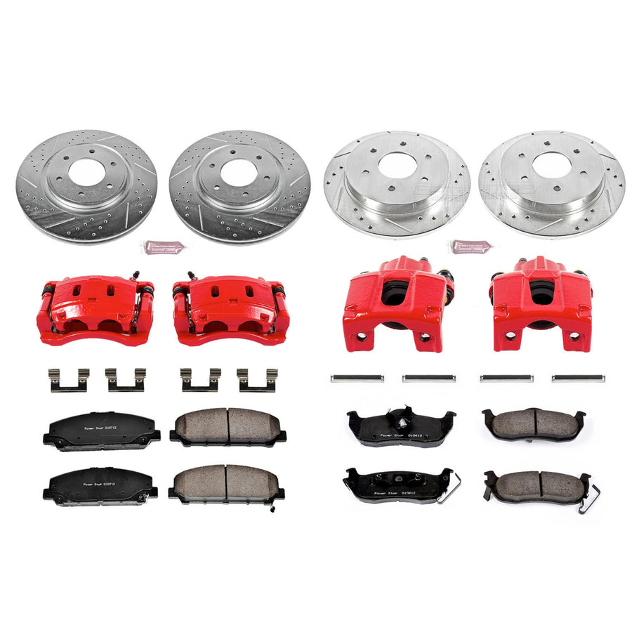 Power Stop Z23 Evolution Sport Brake Kit with Calipers For QX56 INFINITI 2008-2010, Nissan Armada 2007-2011, Nissan TITAN 2008-2010 [Model Specific]