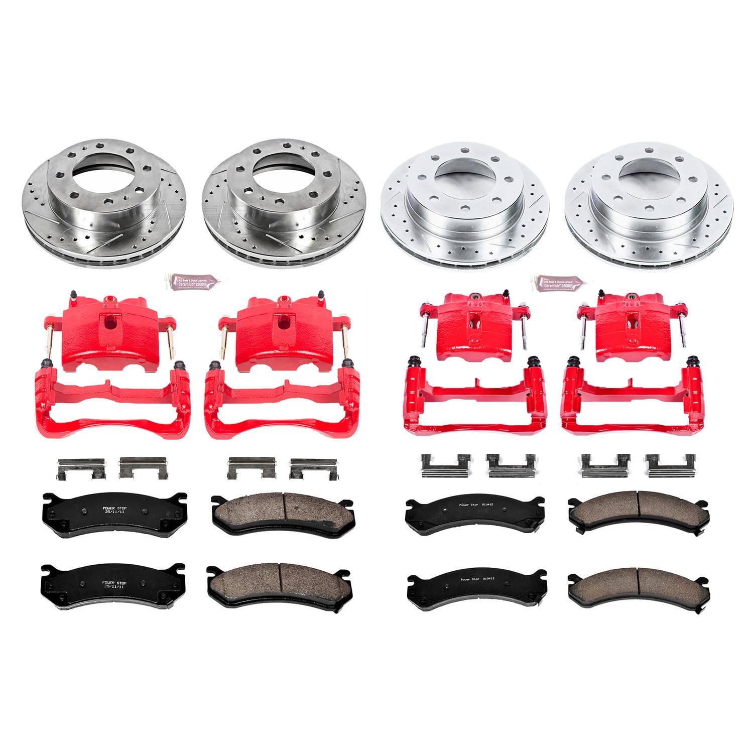 Z23 Evolution Sport Brake Kit Power Stop (KC5585) with Calipers, Front For Ford F-250 Super Duty 2007-2008, Ford F-350 Super Duty 2007-2010 [Model Specific]