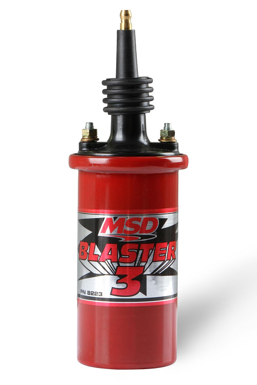 Blaster 3 Series MSD 8223 Ignition Coil (90 degree terminal/boot), Red