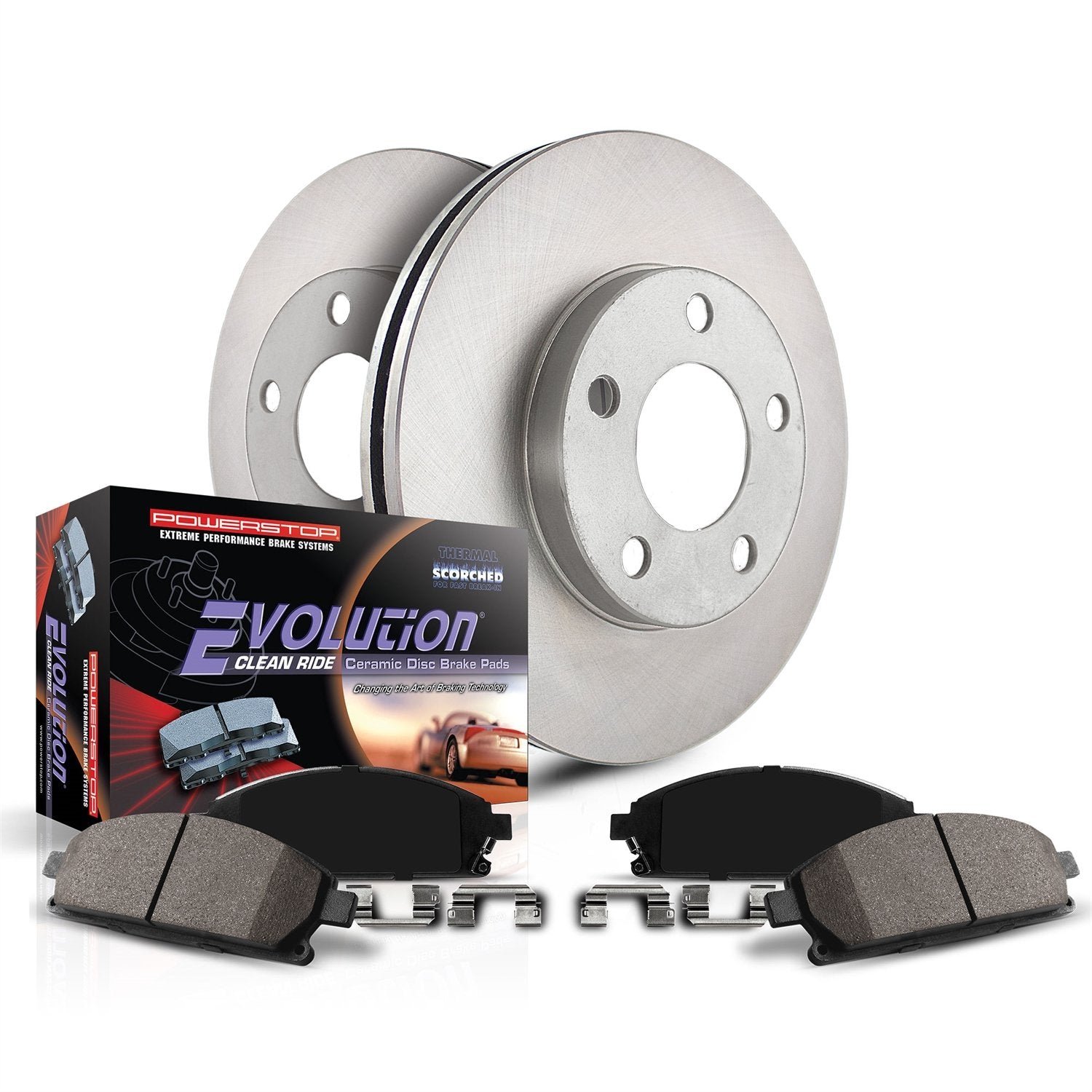 Power Stop Autospecialty KOE6123 Front Replacement Brake Kit-OE Brake Rotors & Ceramic Brake Pads