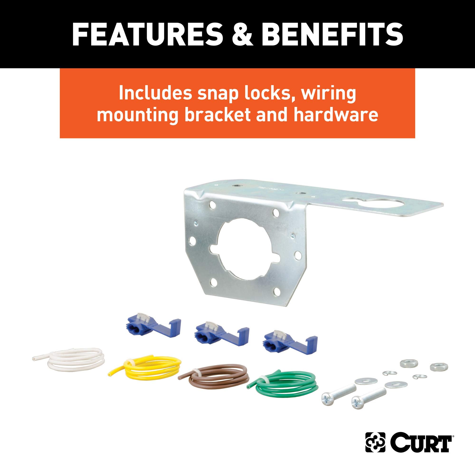CURT 4-Pin Round Vehicle-Side and Trailer-Side Wiring Harness Connectors