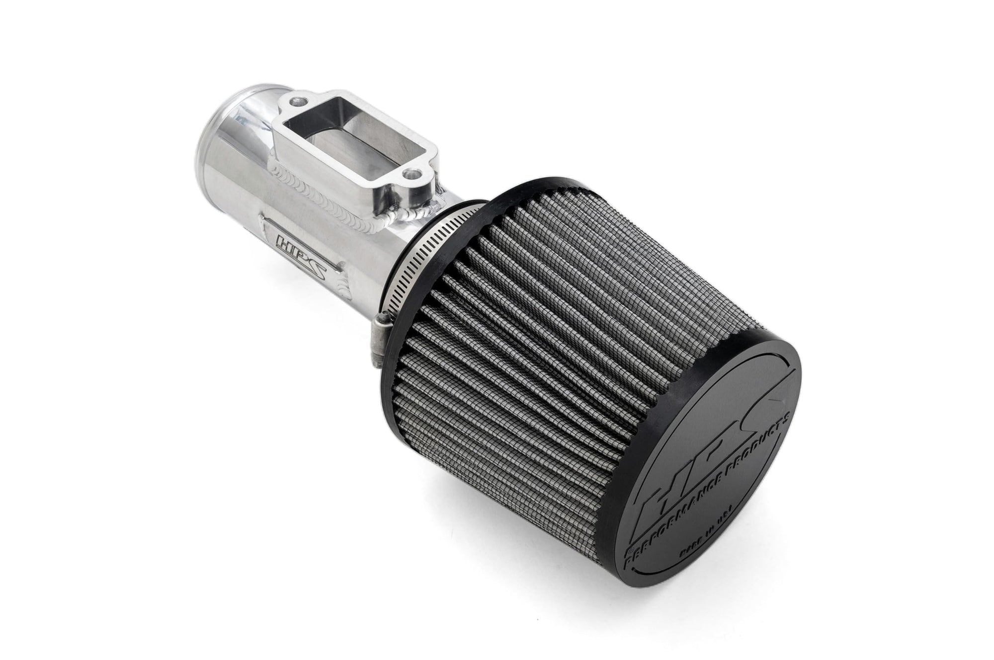 HPS 3" Polished Aluminum MAF Sensor Housing with HPS-4276 Cone Air Filter Compatible for Lexus Toyota 2JZ 1MZ 1UZ Engine, MAFT-1602