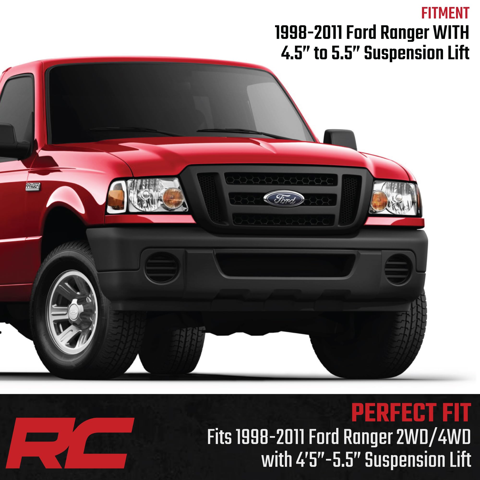 4.5-5.5" N3 Front Shocks Rough Country for 98-11 Ford Ranger - 23211_A