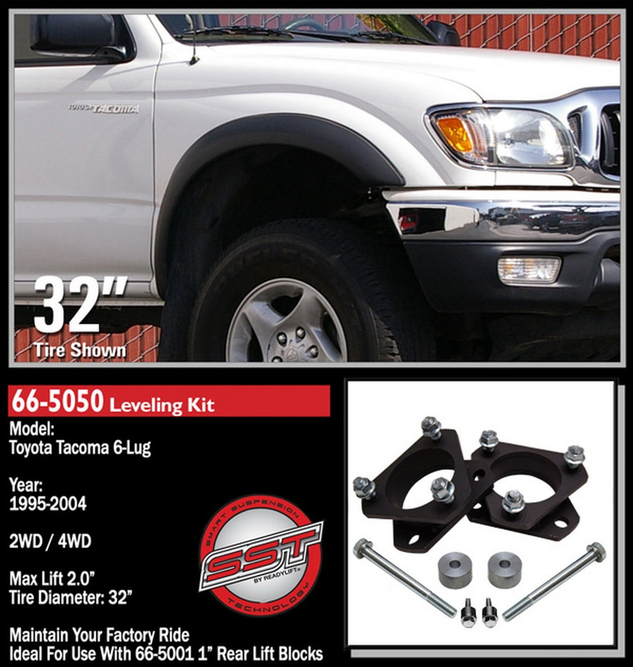 2.0" Leveling Kit Readylift for Toyota Tacoma, Regular, For Tires Up to 32"