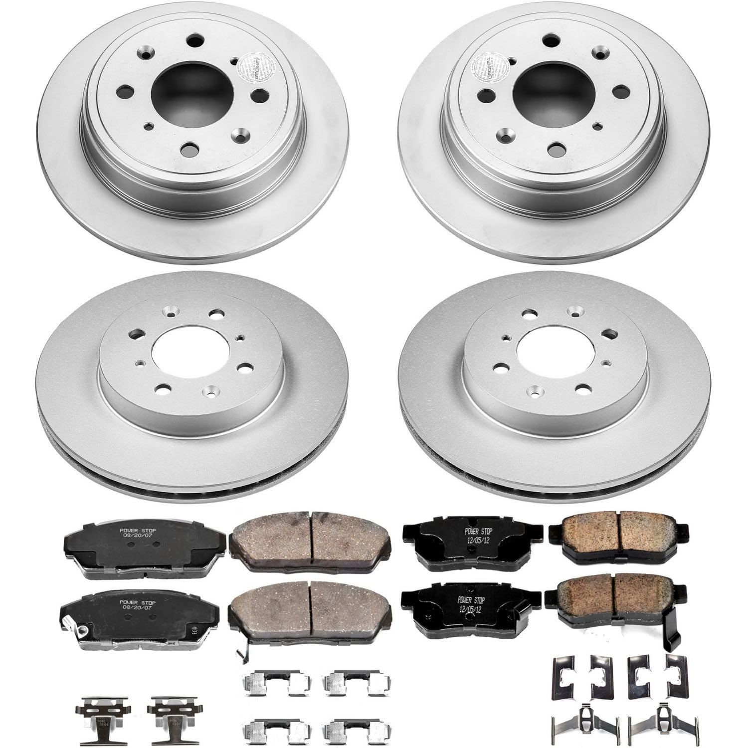 Power Stop Z17 Evolution Geomet Coated Brake Kit For Acura Integra 1990-1993, Honda Civic CRK689 1992-1993 [Model Specific]