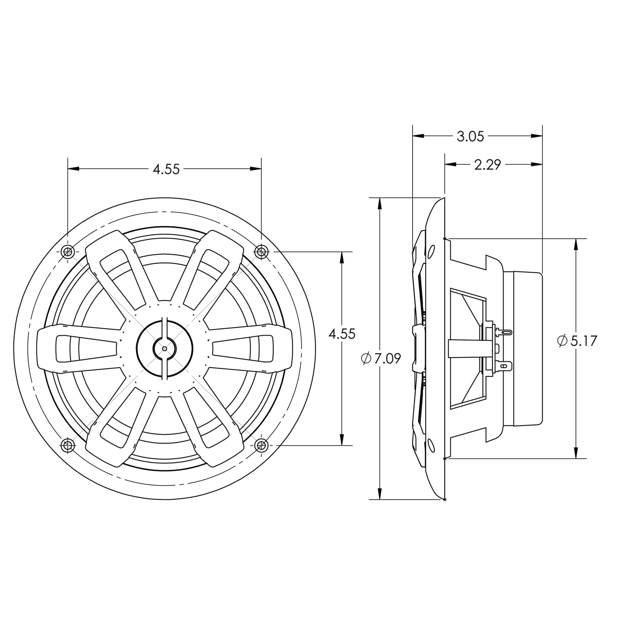 MB Quart Nautic Series NF1-116 Marine Coaxial Speakers 6.5 Inch, 80-Watt Waterproof, Rust-Resistant for Boats, RVs, Outdoor Use - White - Professional Grade - Heavy Duty