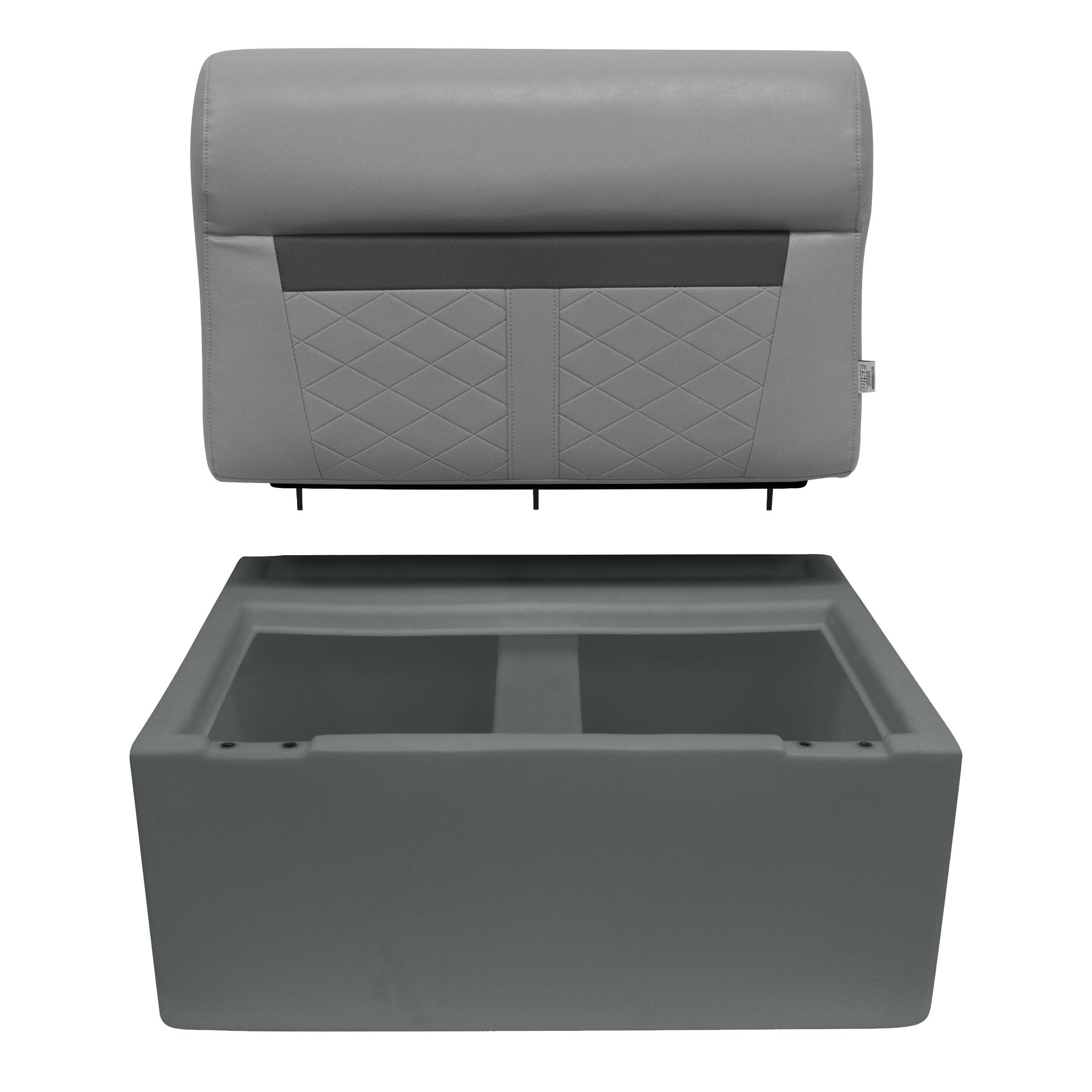 8WD95-1B-221 Wise DLX Series 28" Pontoon Bench Seat - Base Only - Grey