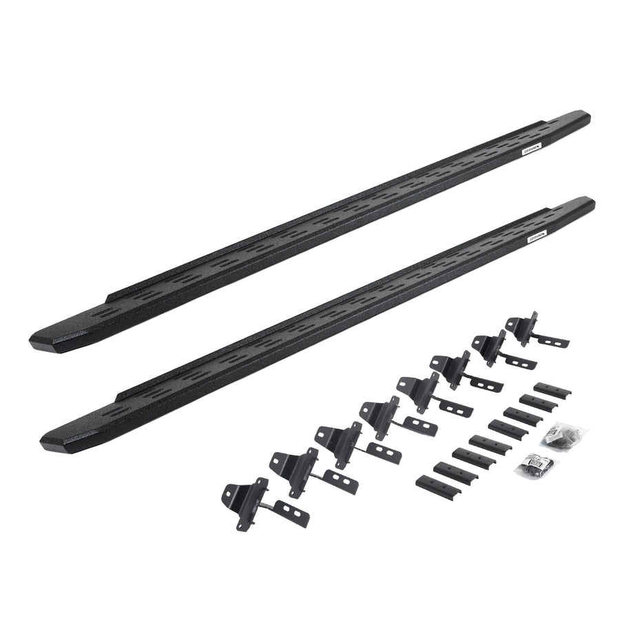 Go Rhino Running Boards & Brackets RB30 | Galvanized Steel, Protective Bedliner Coating | 69651687T | Fits 2020-2024 Jeep Gladiator, 4-Door