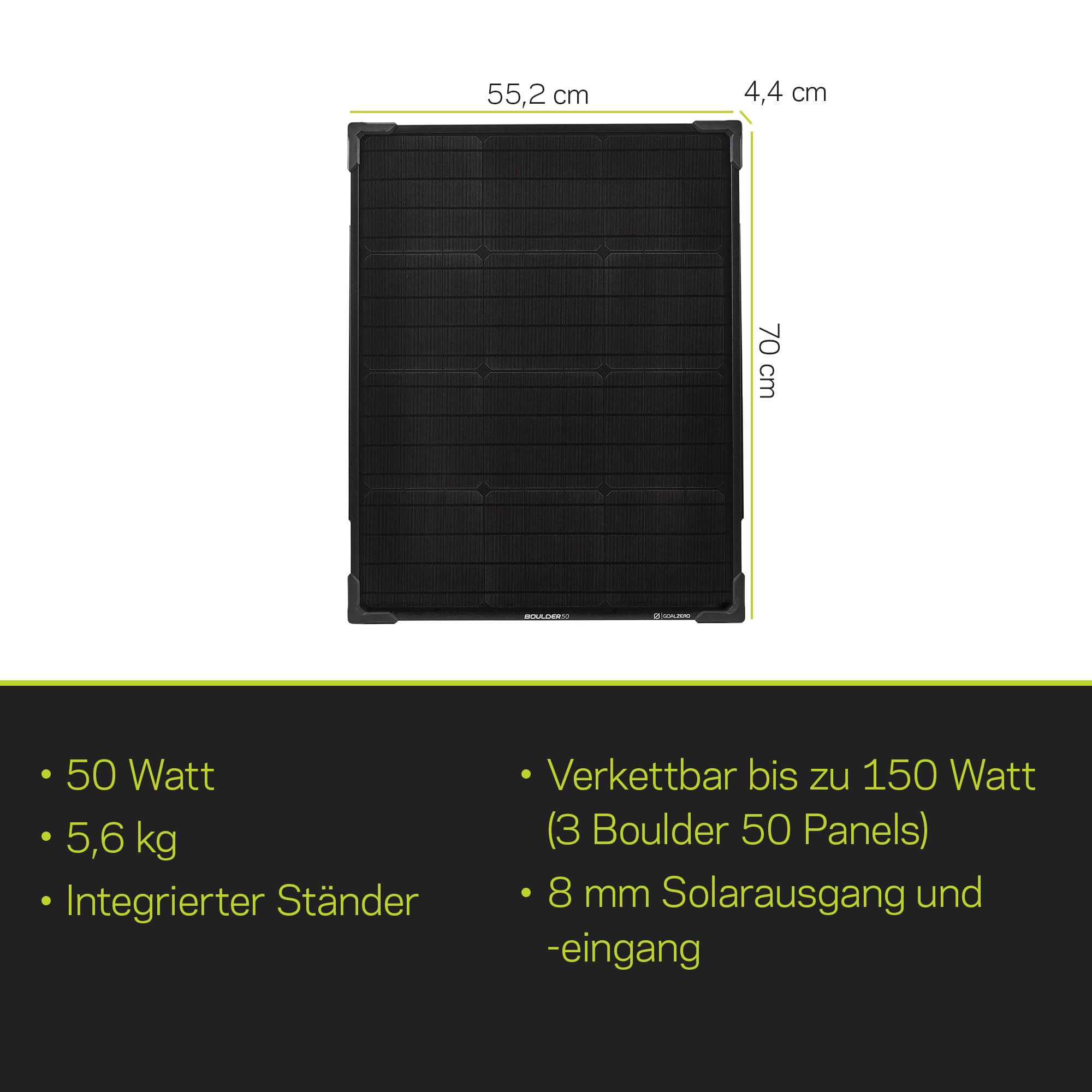 Boulder 50 Watt Goal Zero Monocrystalline Solar Panel