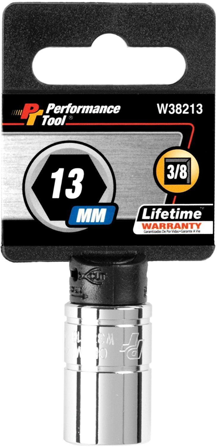 W38213 Performance Tool 3/8-Inch Drive 6-Point Socket, 13mm