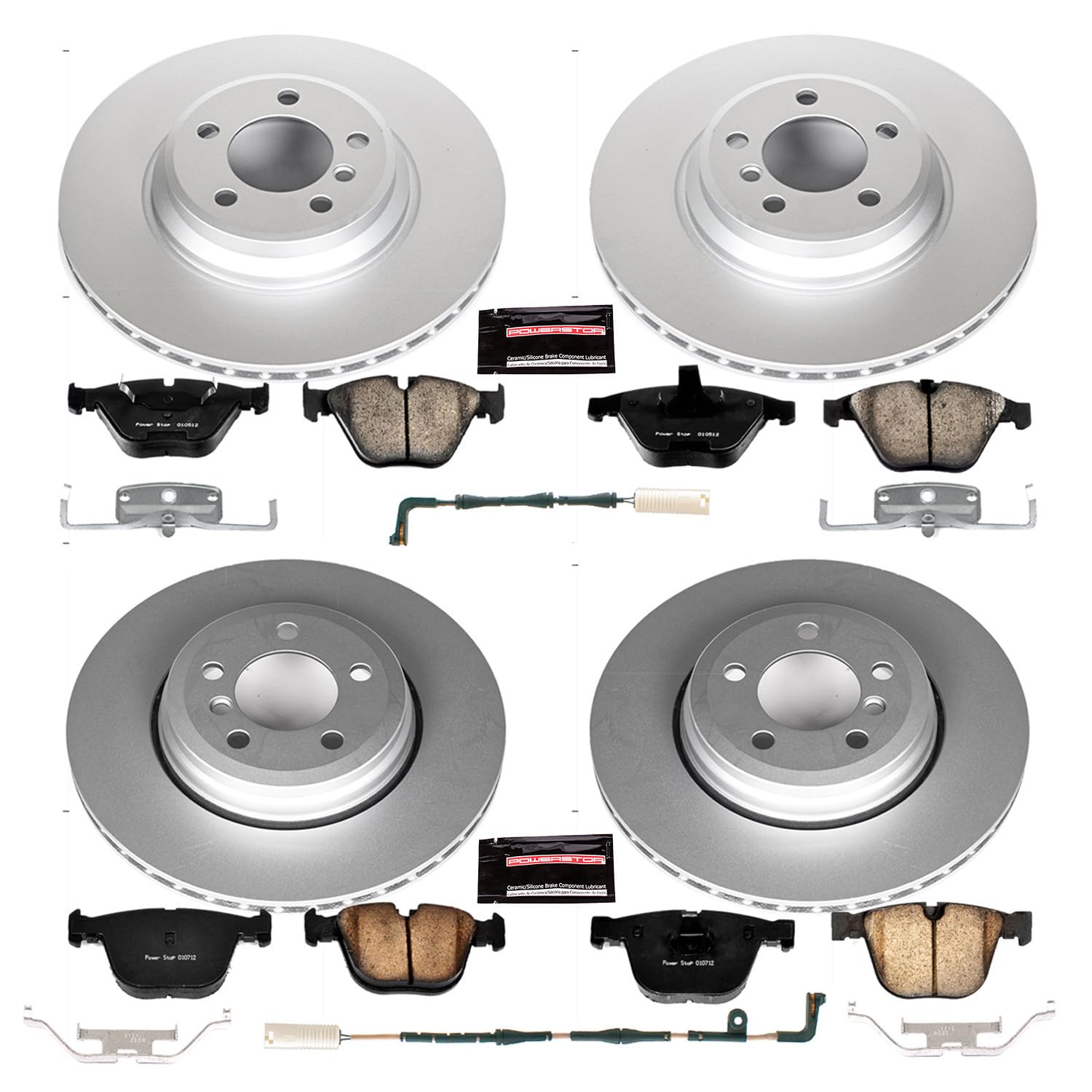 Power Stop Z23 Evolution Geomet Coated Brake Kit For BMW 745Li 2002-2005, 745i 2002-2005, 760Li 2003-2005, 760i 2004-2005 [Model Specific]