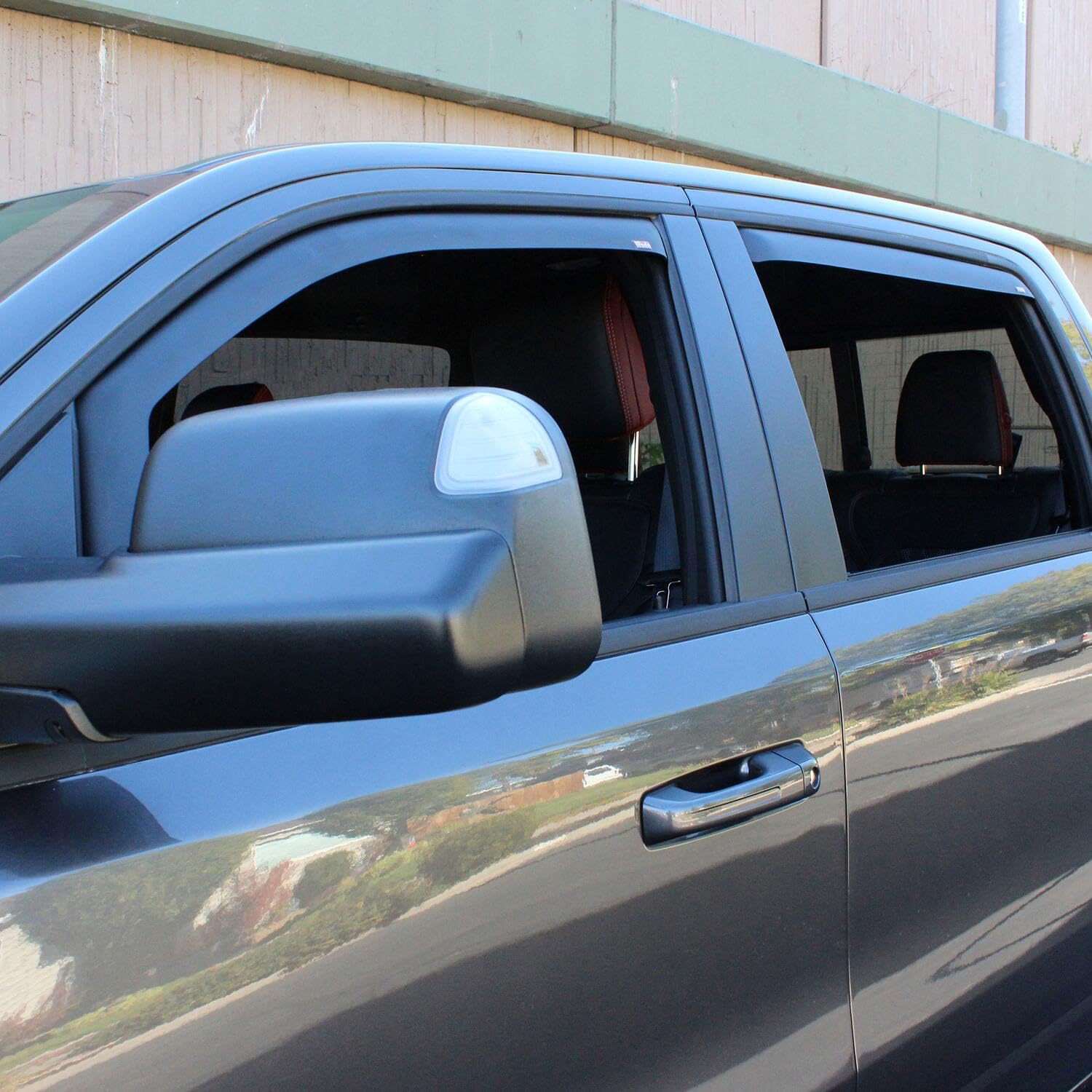 Westin 72-35907 Matte in-Channel Wind Deflector 4pc fits 2019-2026 Ram 1500 Crew Cab