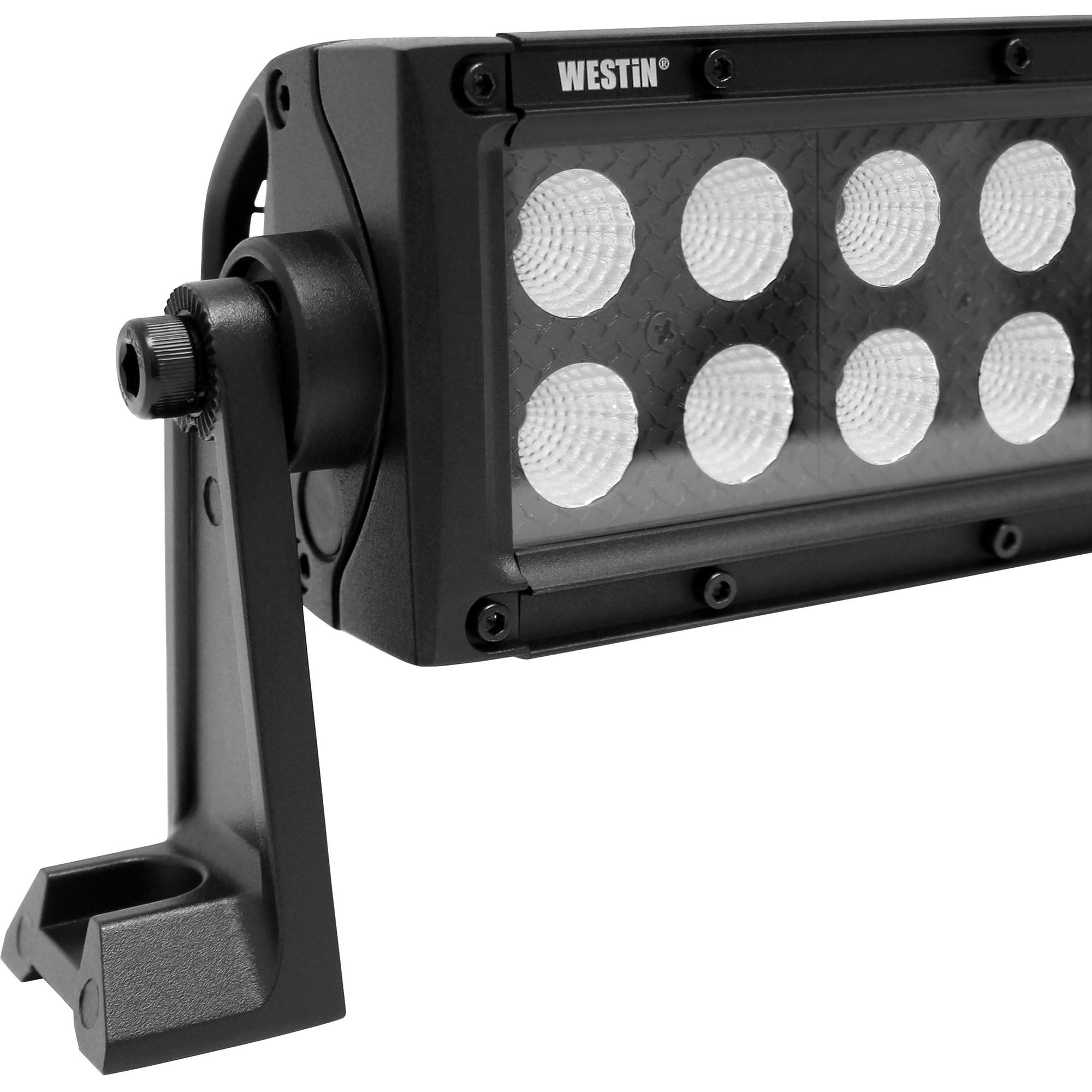B-Force Westin 09-12212-8F Black Face 4 inch Double Row LED Light Bar with Flood Beam