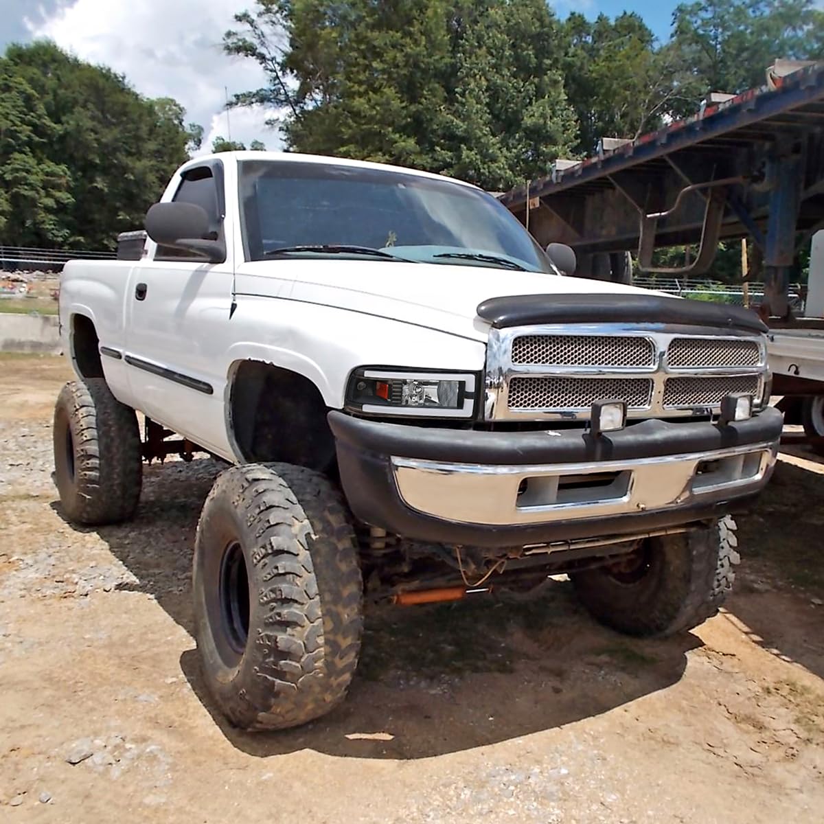 Black Headlights w/LED Tube SPEC-D TUNING Compatible with 1994-2001 Dodge Ram 1500, 2500, 3500, Left + Right Pair Headlamps Assembly