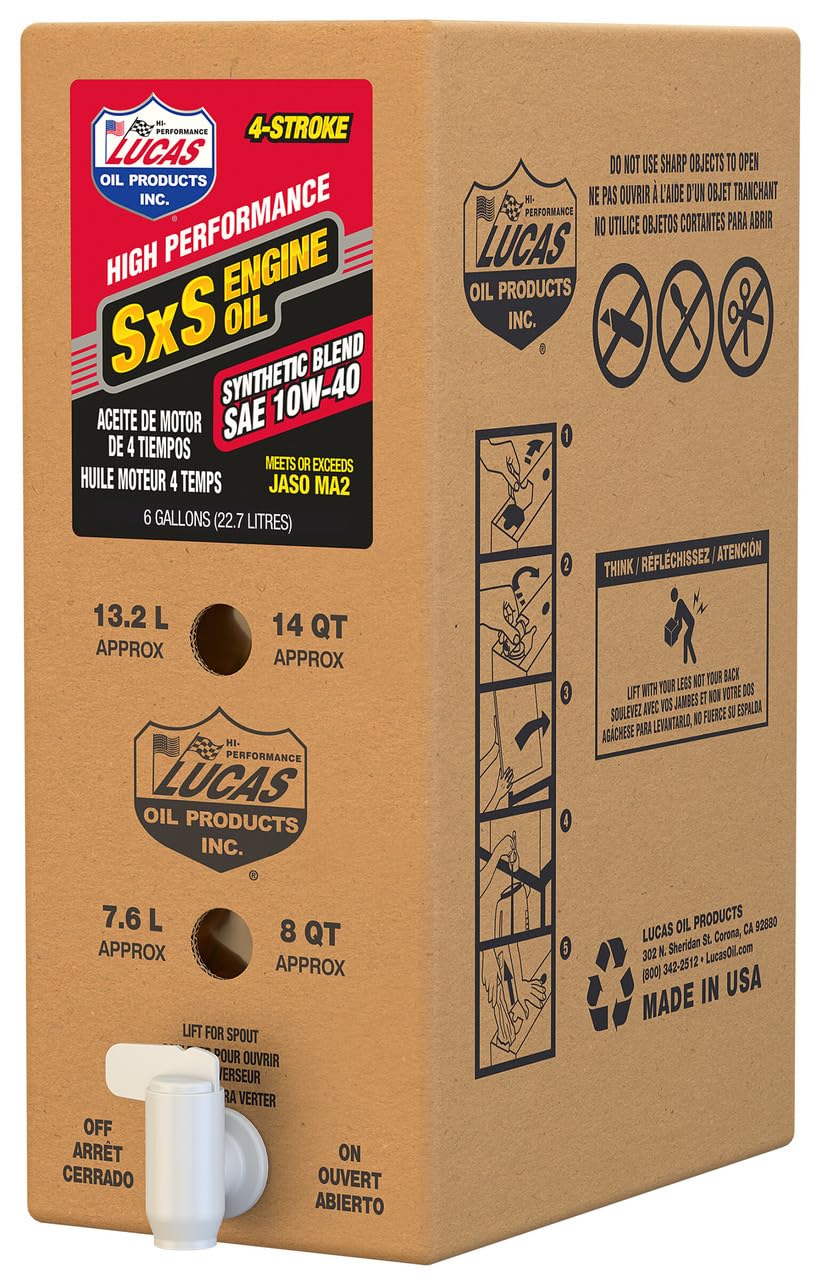 High Performance Lucas 18033 Semi-Synthetic ATV Engine Oil - 6 gal.