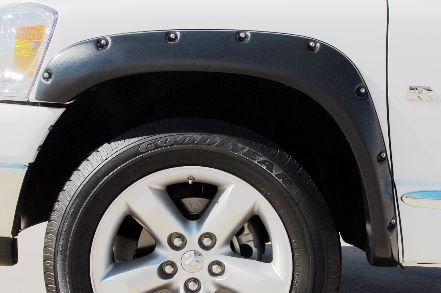 Lund Elite Series RX203SA Black Rivet Style Standard Front Fender Flare - 2 Piece
