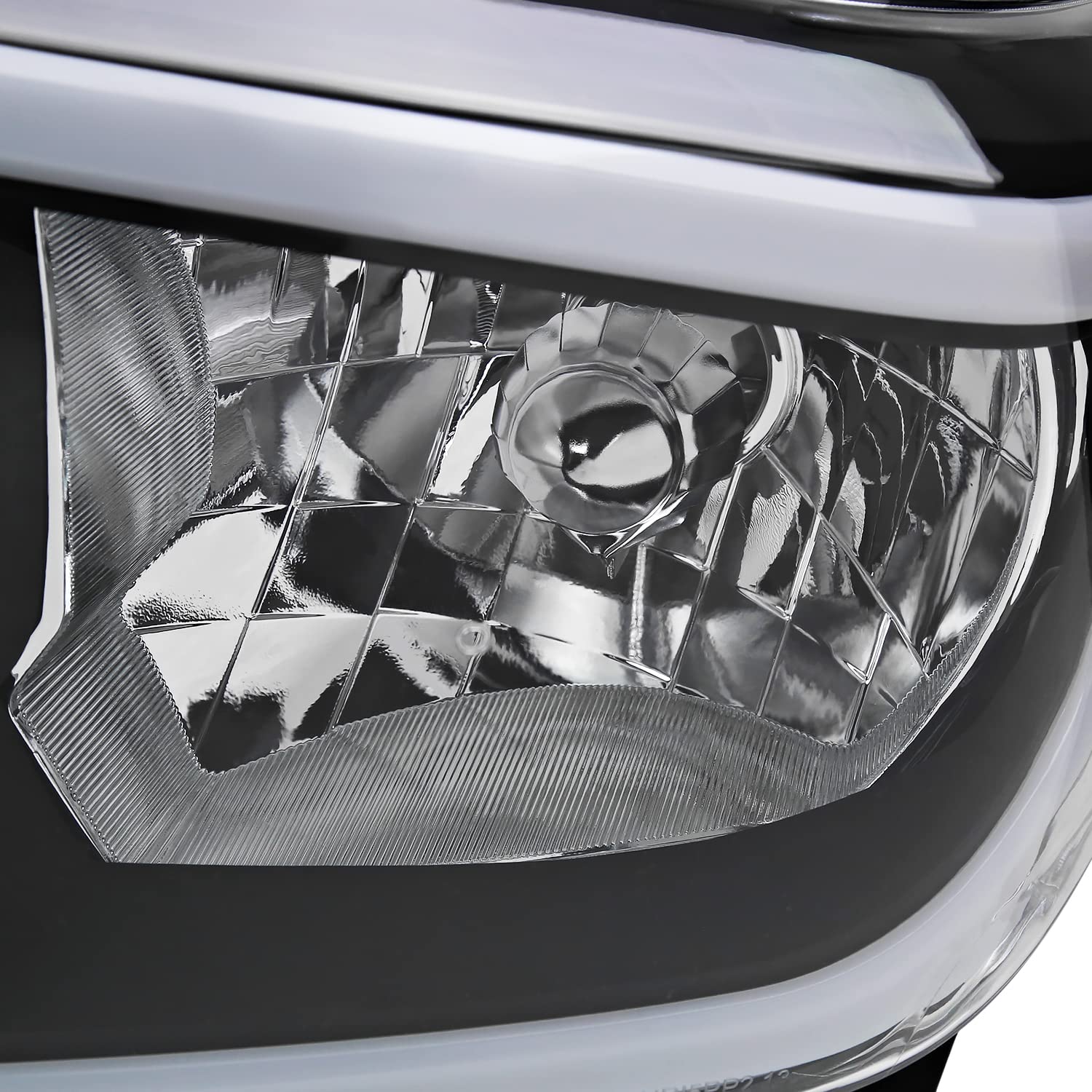 Black Headlights w/LED Tube SPEC-D TUNING Compatible with 2014-2021 Toyota Tundra, Left + Right Pair Headlamp Assembly