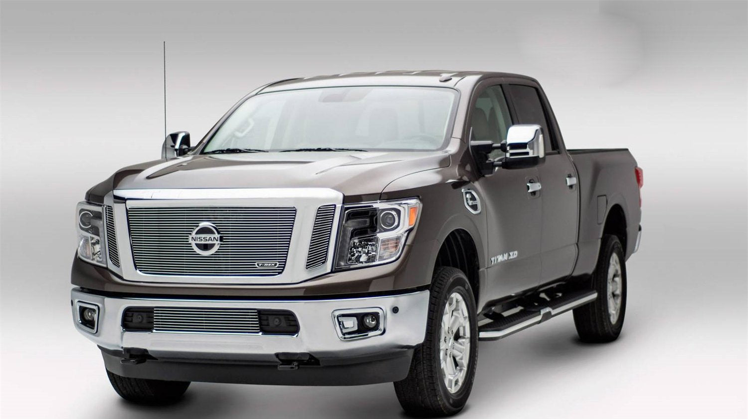 2016-2019 Titan T-Rex Grilles Billet Grille, Polished, 3 Pc, Insert, Fits Vehicles with Camera - PN #20785