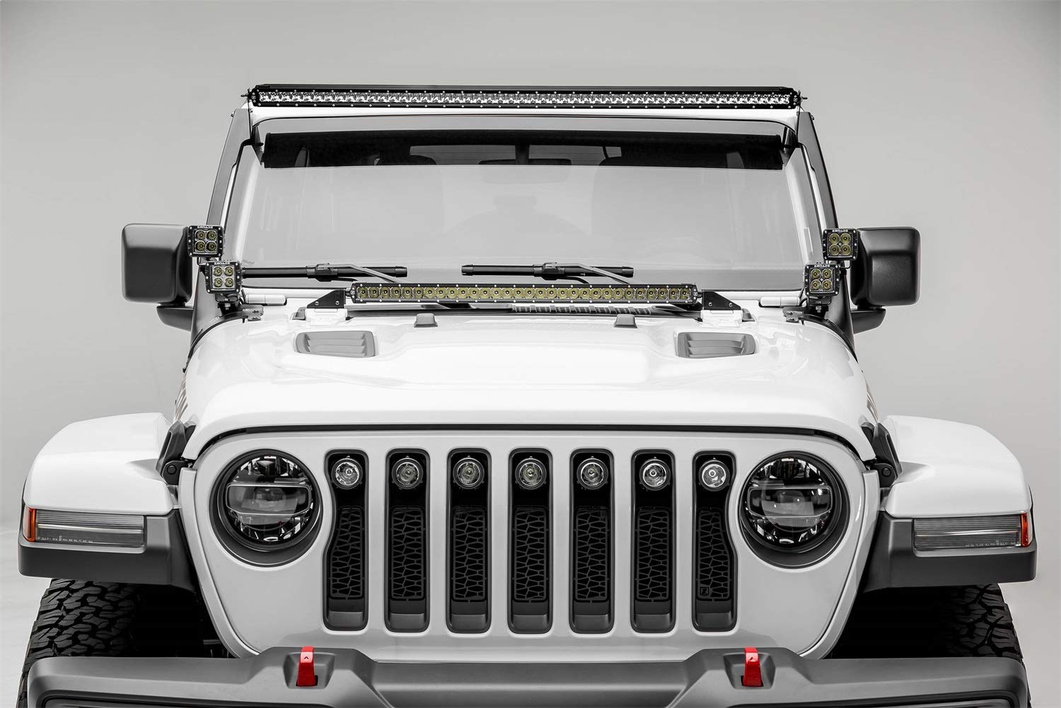 ZROADZ Front Roof LED Kit Z374831-KIT4S Fits 19-22 Gladiator Wrangler (JL)