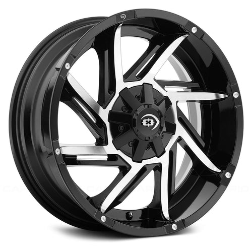422 Prowler Vision 18x9 5x4.5"/5x5" +12mm Black/Machined Wheel Rim 18" Inch