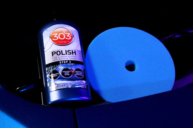 303 Polish - Eliminates Swirls for High Gloss, Reflective Shine - Provides Deep Shine to Paint - Removes 2000 Grit Scratches (Step 2), 12 fl. oz. (30704)