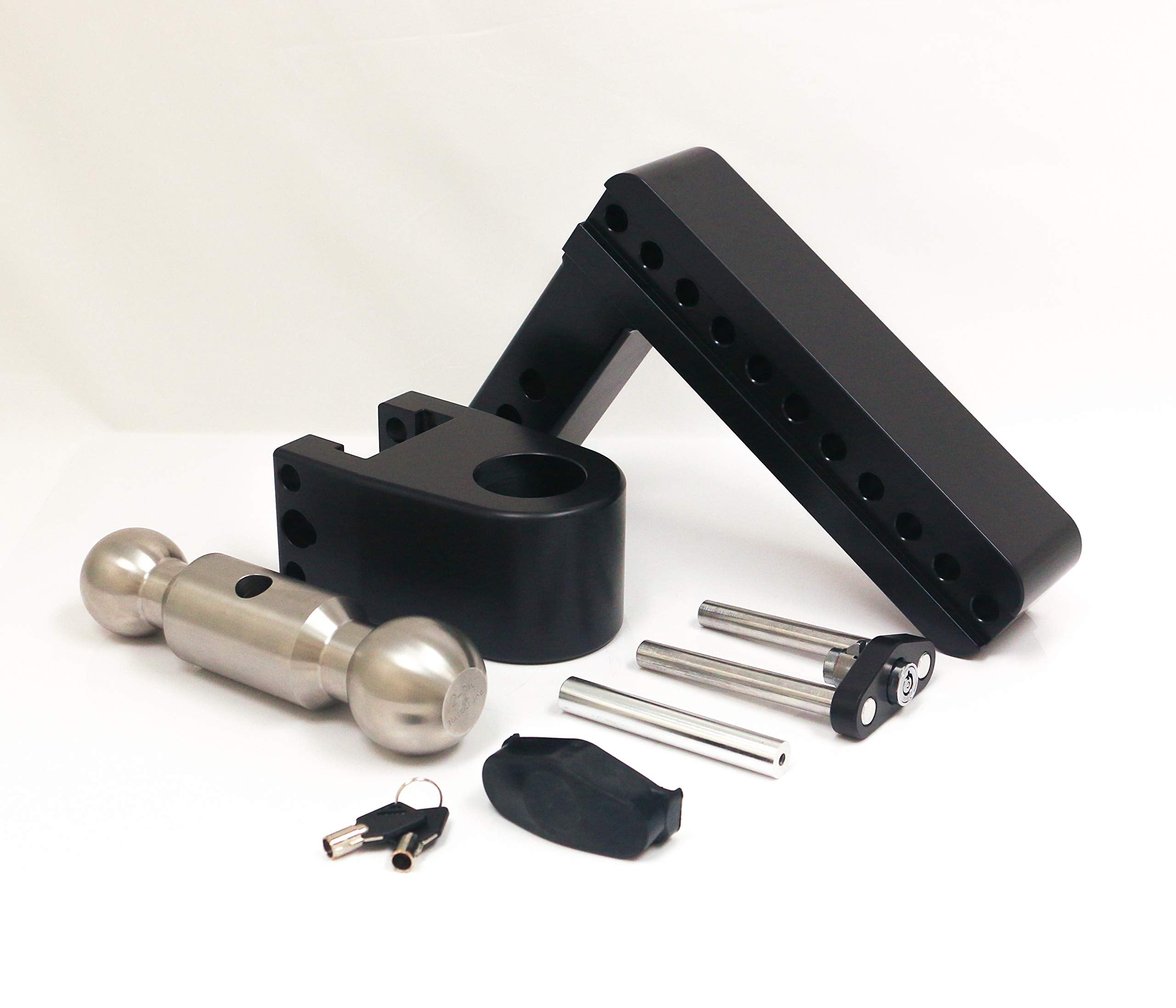 Drop Hitch Receiver Weigh Safe LTB8-2-CER-BLA: 2 Inches Adjustable