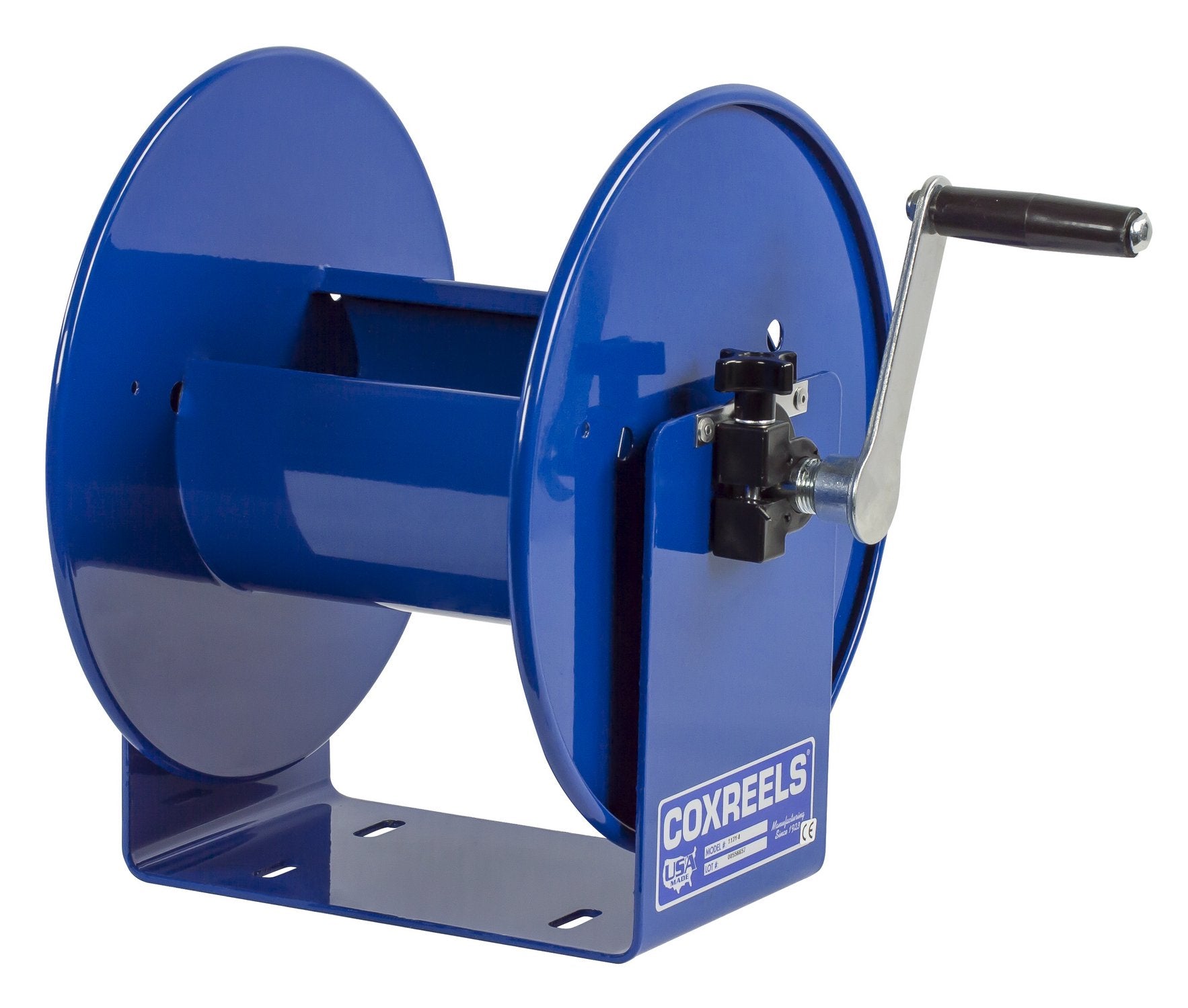 Hand-Crank Coxreels Steel Electrical Cord Storage Reel, Model# 112Y-12